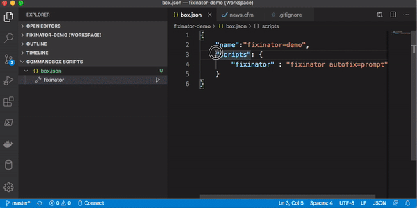 Fixinator in VS Code